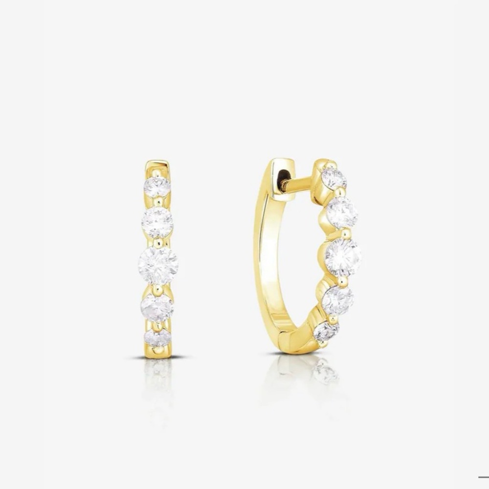 Ring Concierge Gold Graduated Diamond Huggies